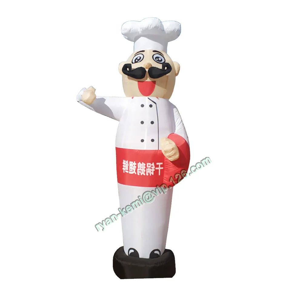 3m 10ft Inflatable Chef Air Dancer Waving Hand Cook Balloon For Restaurant Promotion Advertising Free Custom Logo With Blower | Игрушки и