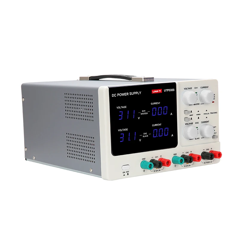UNI-T UTP3303 Высокоточный Программируемый Регулируемый цифровой источник питания постоянного тока двухканальный трехканальный Регулируемый 32 В/3 А