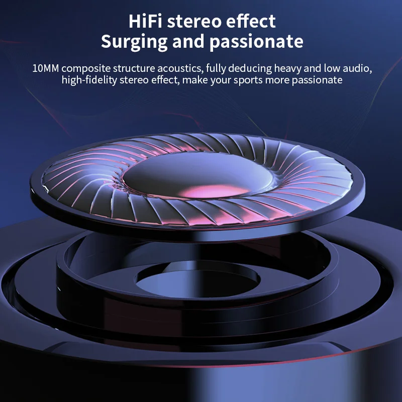 Bluetooth спортивные наушники беспроводные с шумоподавлением микрофон фитнес