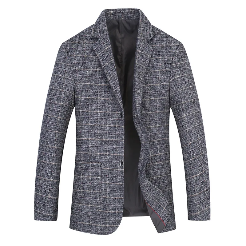 

New Arrival Fashion Spring Autumn Men Casual Youth Plaid Coat Single Breasted Blazers Men Suits Size M L XL 2XL 3XL