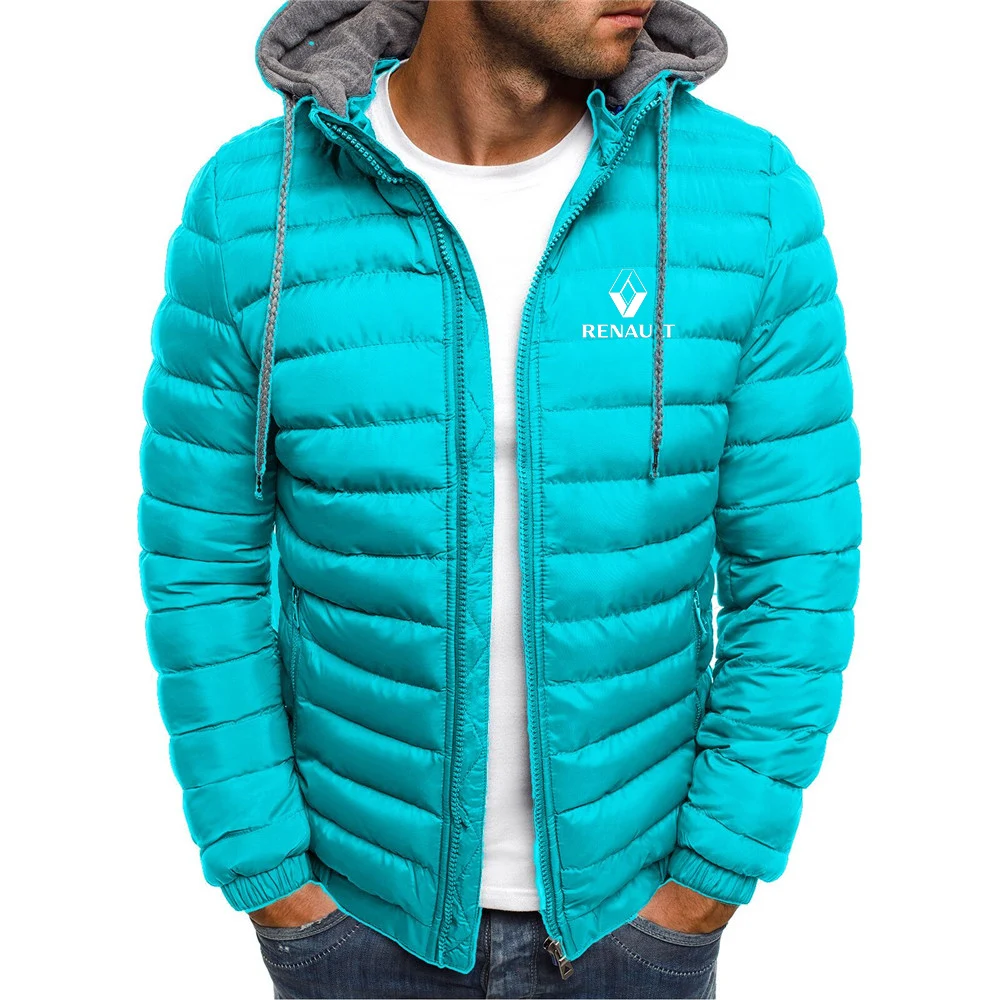 

Winter Renault Logo Jacket Men 2021 New Cotton Padded Thick Jackets Slim Fit Long Sleeve Hoodie Outerwear Clothing Warm Coatsng
