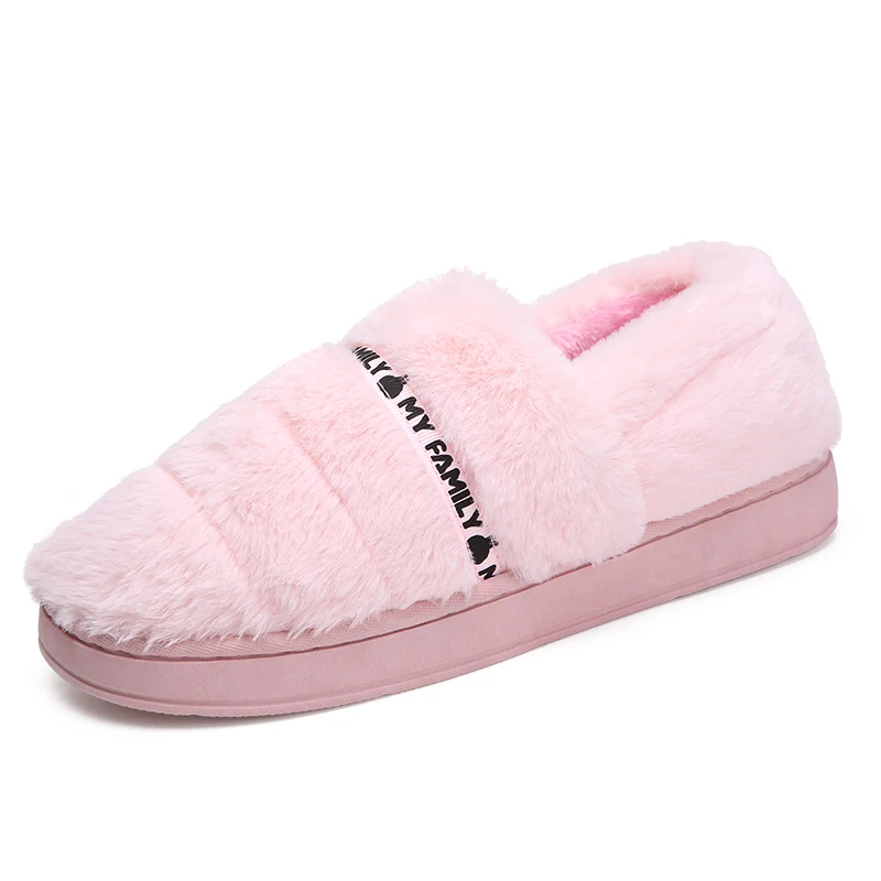Женские тапочки; теплая зимняя обувь на высоком каблуке без шнуровки; зимняя домашняя обувь из мягкого флока и плюша; гладкая обувь; botas mujer zapatos de mujer