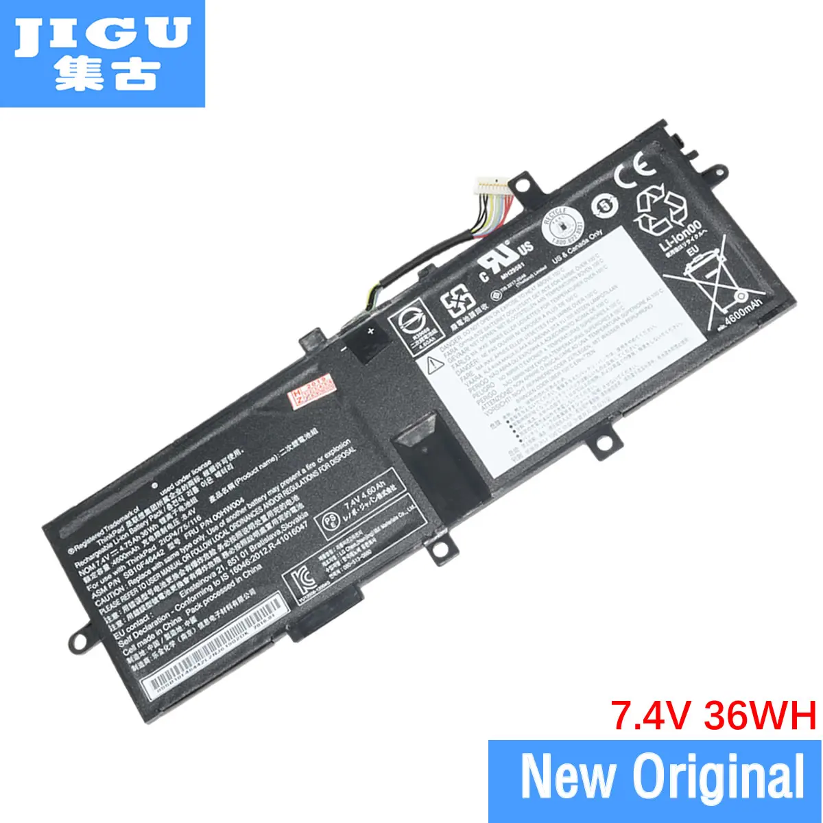 

JIGU ORIGNAL Laptop Battery 00HW004 00HW005 00HW010 00HW011 SB10F46442 SB10F46443 SB10F46448 For LenovoThinkPad Helix 2