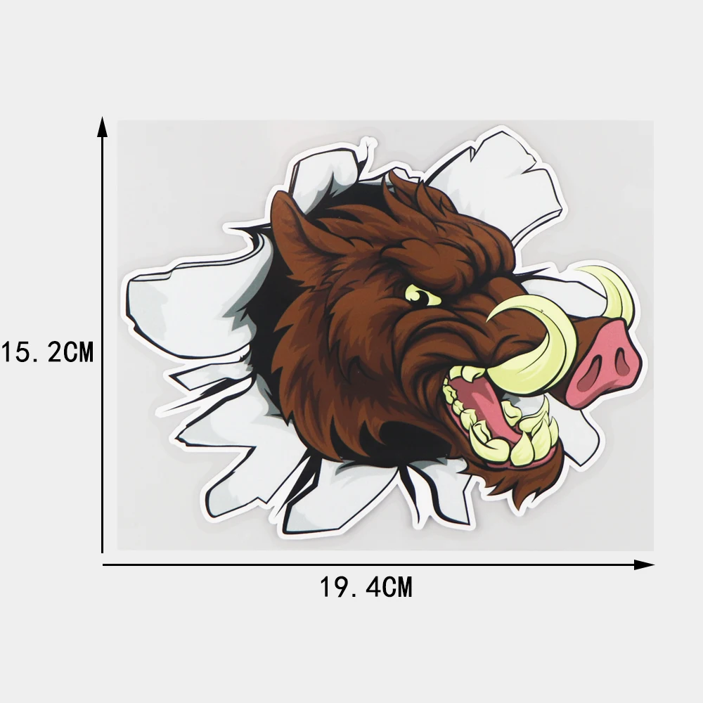 YJZT 19 4 × 15 2 см отверстие кабан головы футболка с забавным мультипликационным