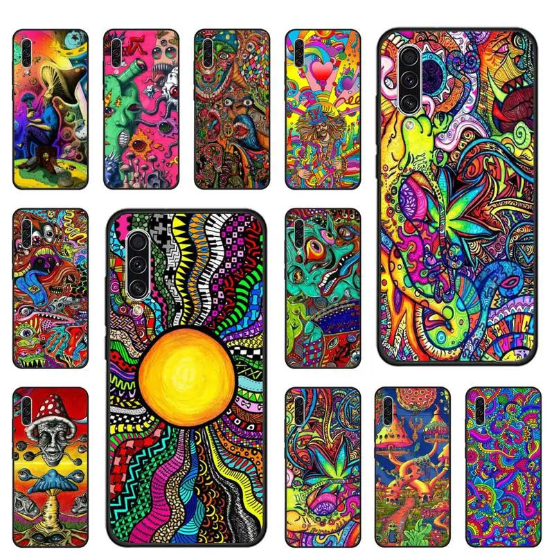 

Psychedelic Trippy Abstract visual art Phone Case For Samsung galaxy S note 7 8 9 10 20 fe edge A 6 10 20 30 50 51 70 lite plus