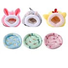 Милый домик для домашних животных, плюшевая теплая кровать хомяка для морских свинок, гнездо для хомяка, питомник, коврик, спальные кровати