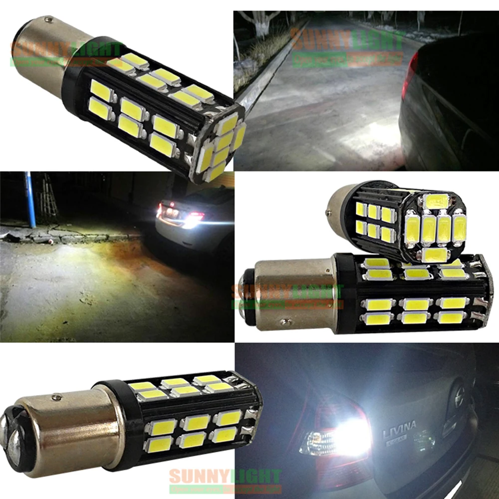 CNSUNNY светильник 1157 5730 Светодиодные Сигнальные лампы s 30SMD S25 P21W BA15S резервный 12В 24В