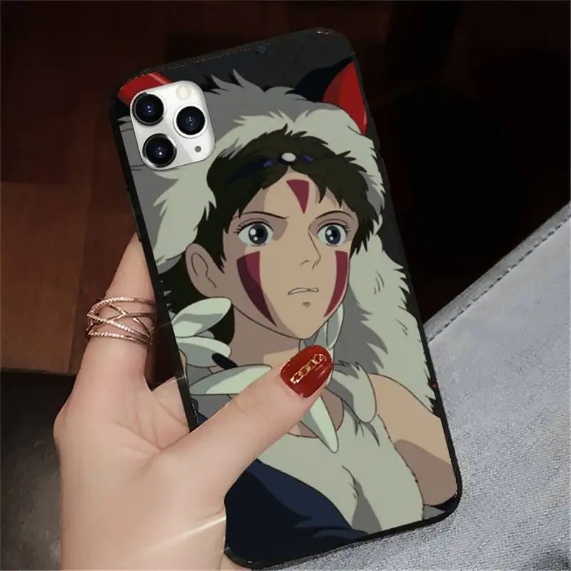 

Studio Ghibli Princess Mononoke Phone Cases for iPhone 11 12 pro XS MAX 8 7 6 6S Plus X 5S SE 2020 XR