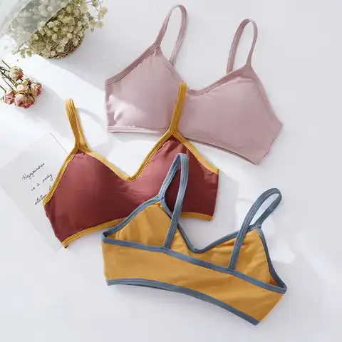 Women Bra Cotton Brassiere Sexy Lingerie Female Seamless Underwear Bralette Sexy Bra Comfort Top Small Breasts Removable Pad