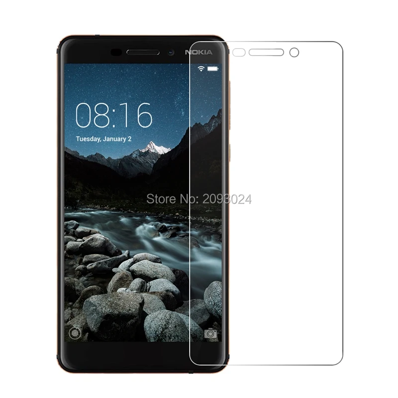 

2.5d 0.26mm 9h front tempered glass for nokia 6.1 screen protector toughened protective film for nokia 6.1 guard saver
