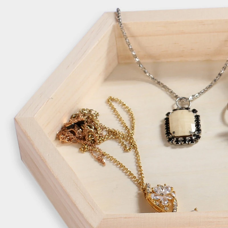 Простая деревянная шкатулка для хранения ювелирных изделий поднос демонстрации