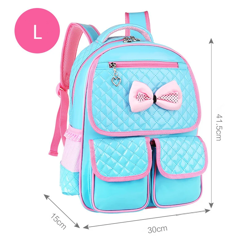 YK-Leik  Korean fashion school bags for girls Cute bow plaid children school bag High-capacity backpacks mochila infantil