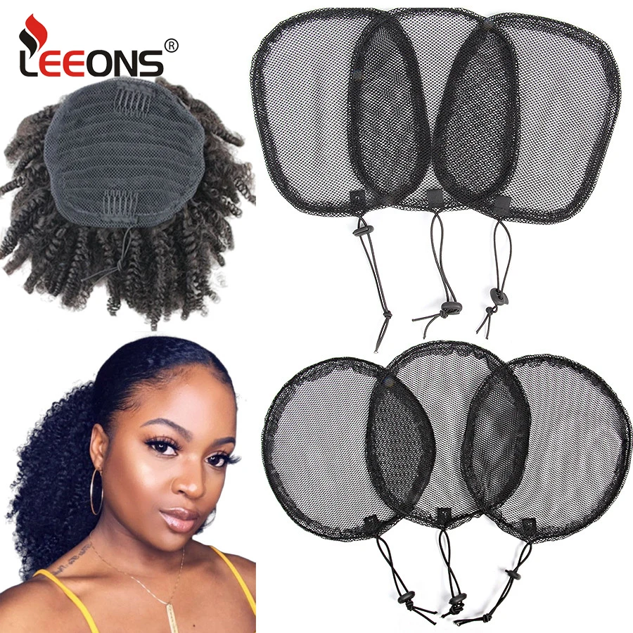 DIY Afro Ponytail Kit: Wholesale Hairnet Wig Cap with Adjustable Strap and Drawstring DIY Afro Ponytail Kit: Wholesale Hairnet Wig Cap with Adjustable Strap and Drawstring