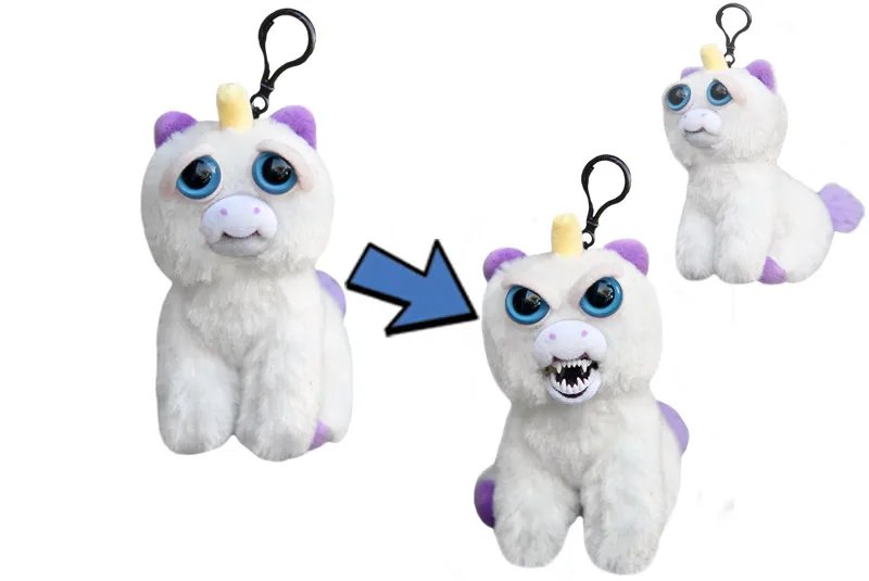 Unicorn Mini Веселые Домашние животные, меняющие лицо, единорог, мягкие игрушки для детей, плюшевый дракон, сердитые животные, кукла панда - Цвет: Unicorn Mini