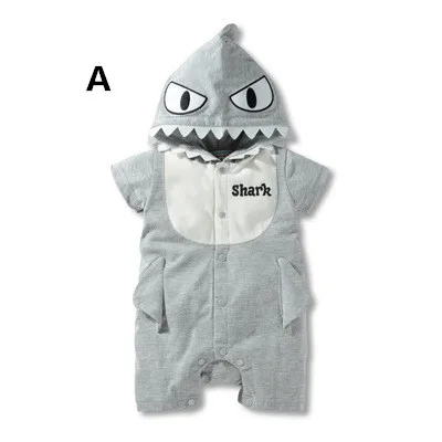 Детский летний комбинезон с коротким рукавом капюшоном |