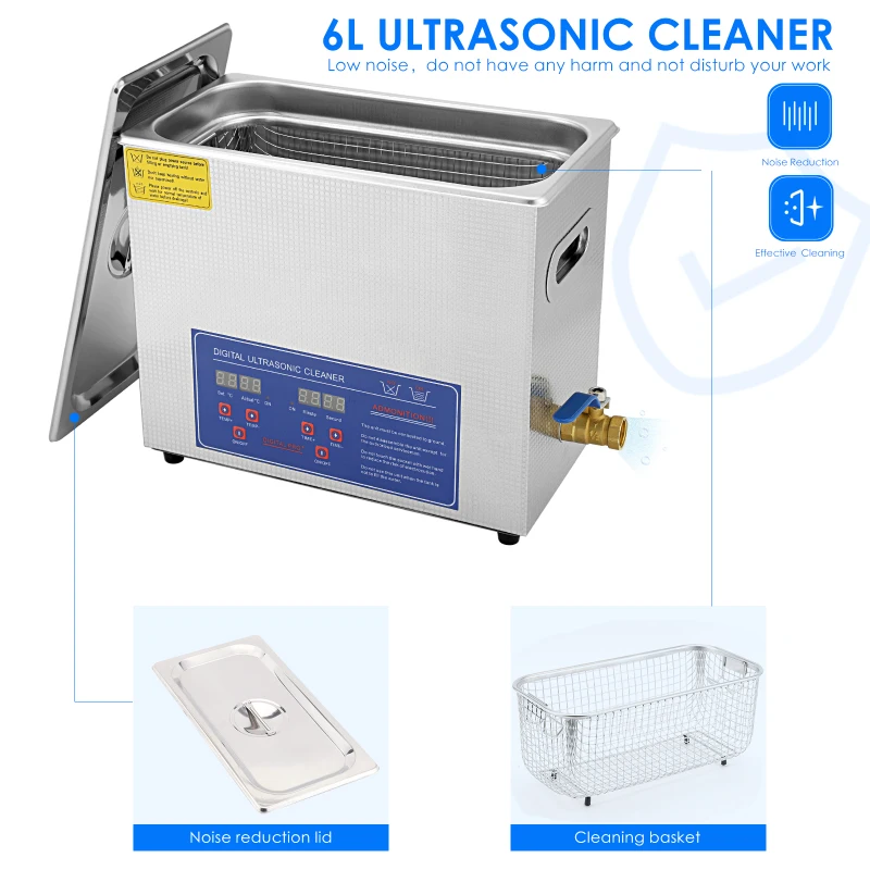 

Ultrasonic Cleaning Machine Small Ultrasonic Cleaning Machine Industrial Ultrasonic Cleaning Equipment 6L