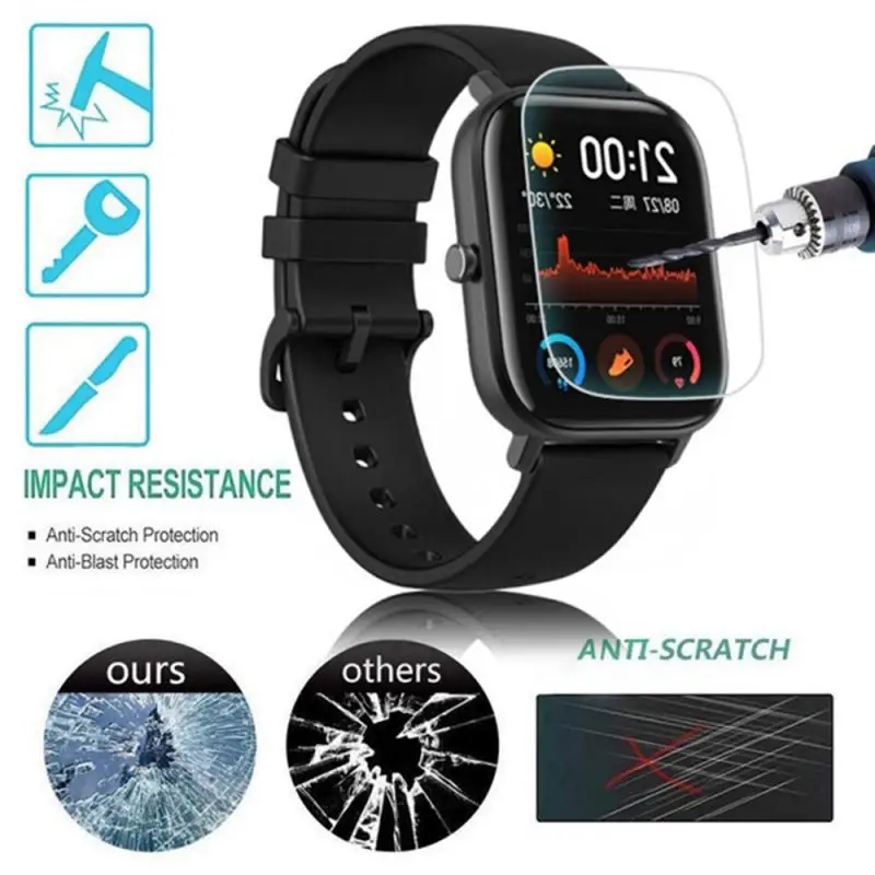 Закаленное стекло для защиты экрана смарт-часов Huami Amazfit GTS полноэкранная