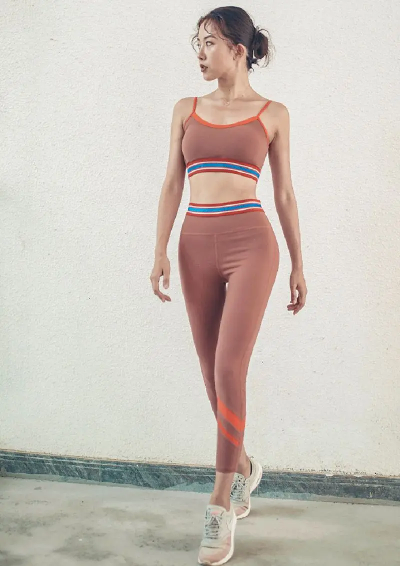 

Yoga Leggings And Top Fitness Clothing Sportswear Workout Leggings Bra Set Sports Training Yoga Set Women Sports Suit Tracksuit