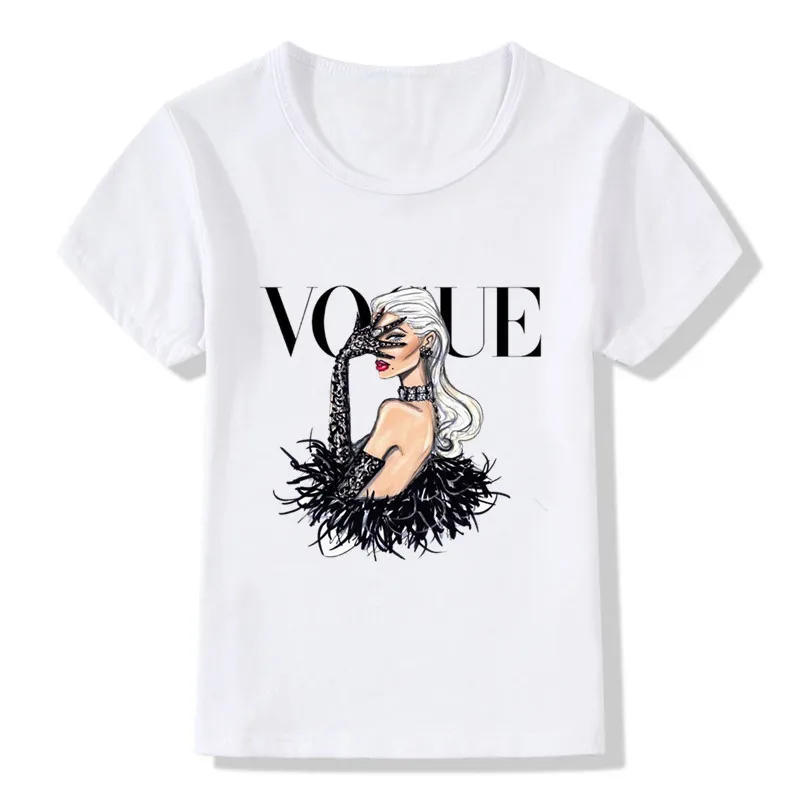 2020 Детские футболки с красивым принтом в стиле &quotЛолита&quot детские летние топы