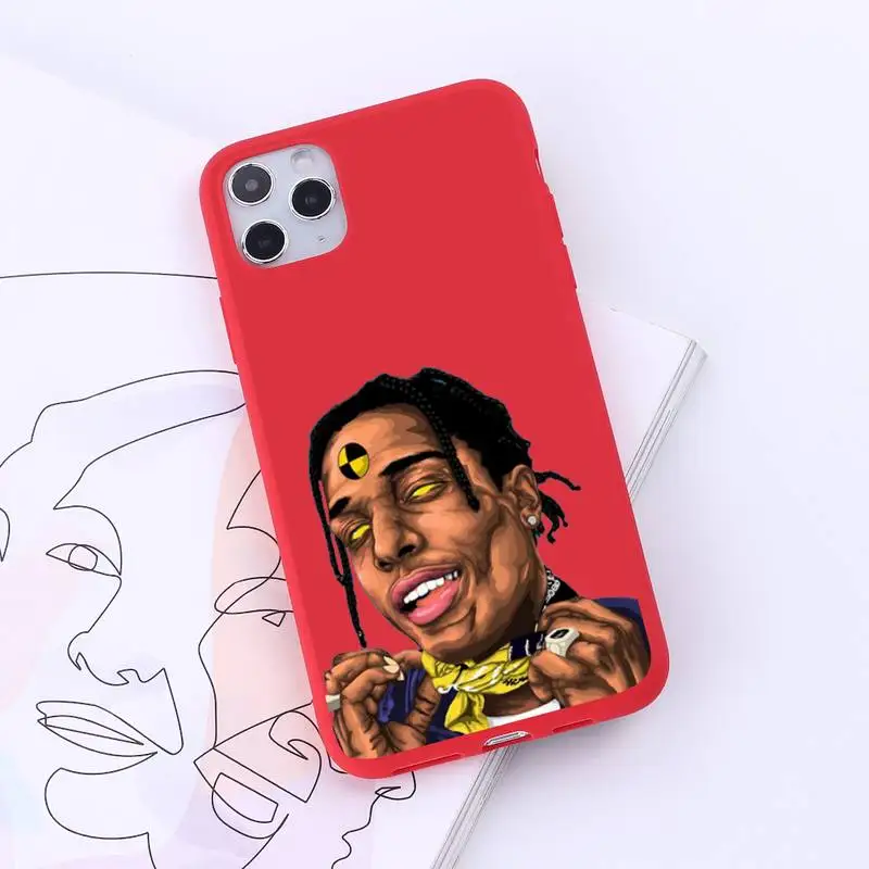 

Asap Rocky American rapper Phone Case Candy Color for iPhone 6 7 8 11 12 s mini pro X XS XR MAX Plus