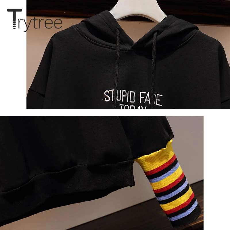 Весенний комплект из двух предметов Trytree 2020 повседневный лоскутный топ с