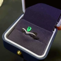 925 sterling silver emerald rings gift for women jewelry emerald wedding ring open rings fine jewelry j04065521agml