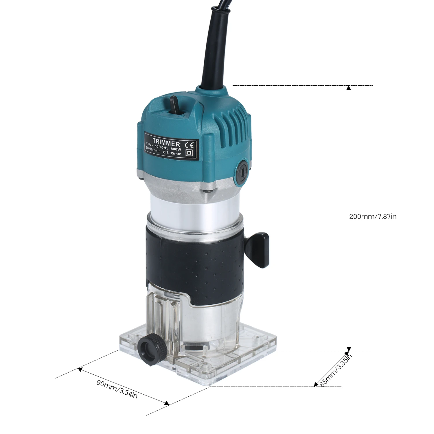 110V/220V 800W отделкой маршрутизатор 30000r/мин с прозрачным основанием направляющую