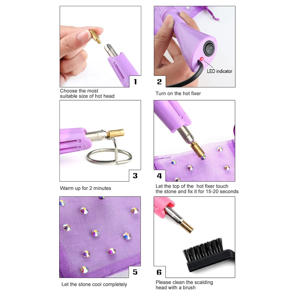 Горячая фиксация аппликатор DIY Набор горячий горный хрусталь кристалл машина