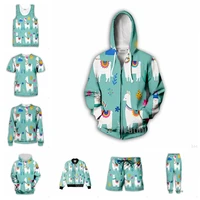 new fashion men women llama 3d full print hoodies harajuku zipper pullover sweatshirt unisex casual tracksuit g10