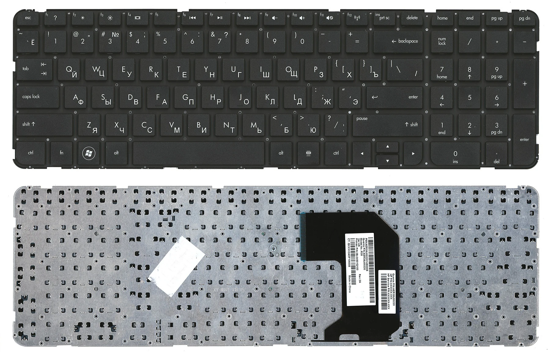 Клавиатура для HP Pavilion G7-2233cl черная без рамки