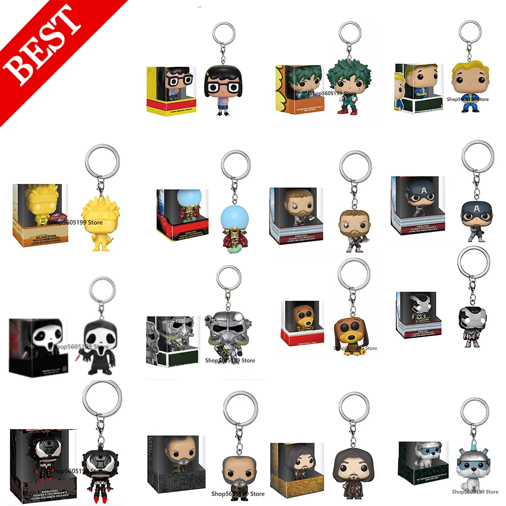 

NEW Keychain Toys PICKLE RICK ROCKET VENOMIZED ARAGORN the child withbox Figure Model toys for chlidren