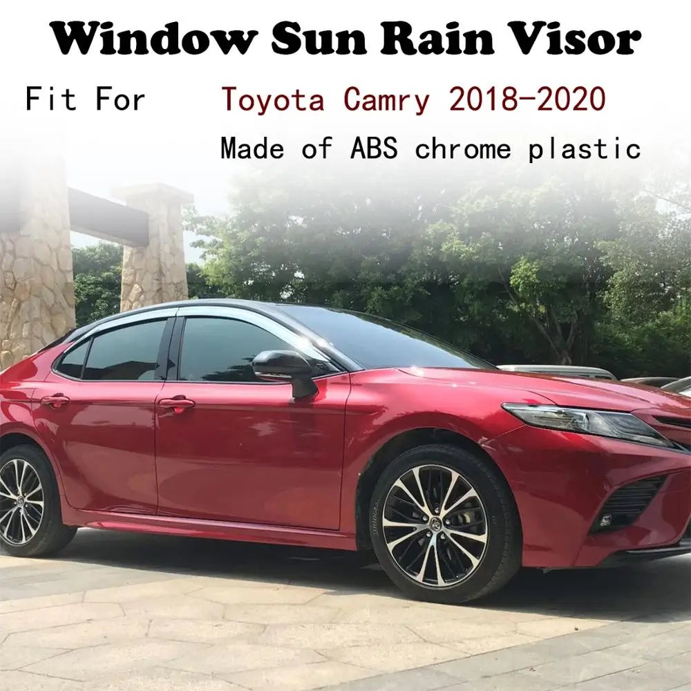 

Козырёк для окна из АБС-хром пластика, защита от солнца и дождя, автомобильные аксессуары для Toyota Camry 2018-2020