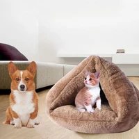 cat litter for deep sleep warm breathable in winter soft plush mattress basket cave tent style small dog pet cushion sleeping ba
