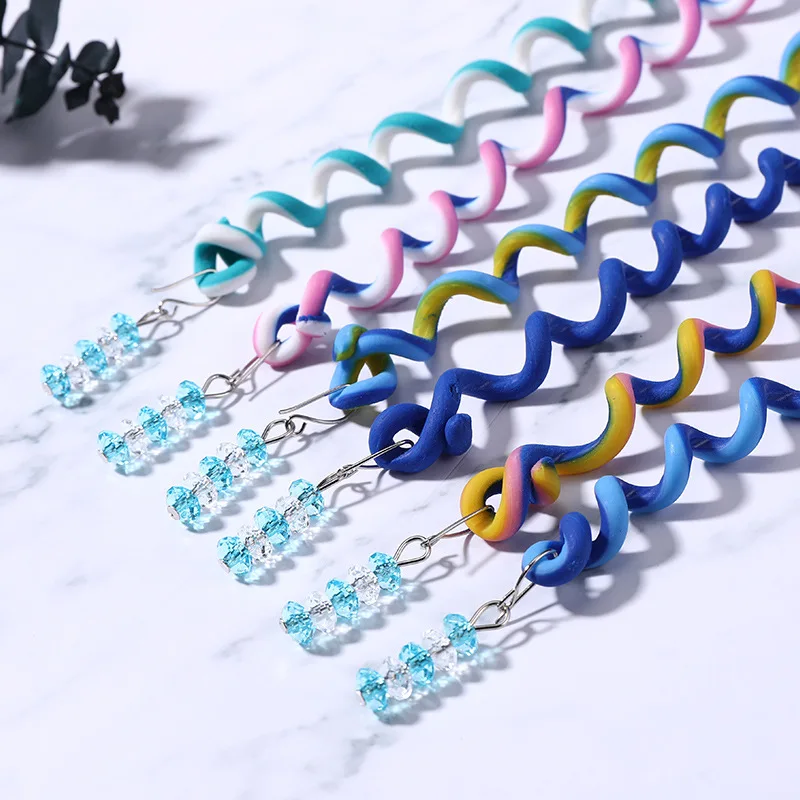 

6 Pcs/Set Colorful Hairdressing Fashion long Children Girls Hiar Making Tools Hair Accessories DIY Kids Girls Lovely Ornament