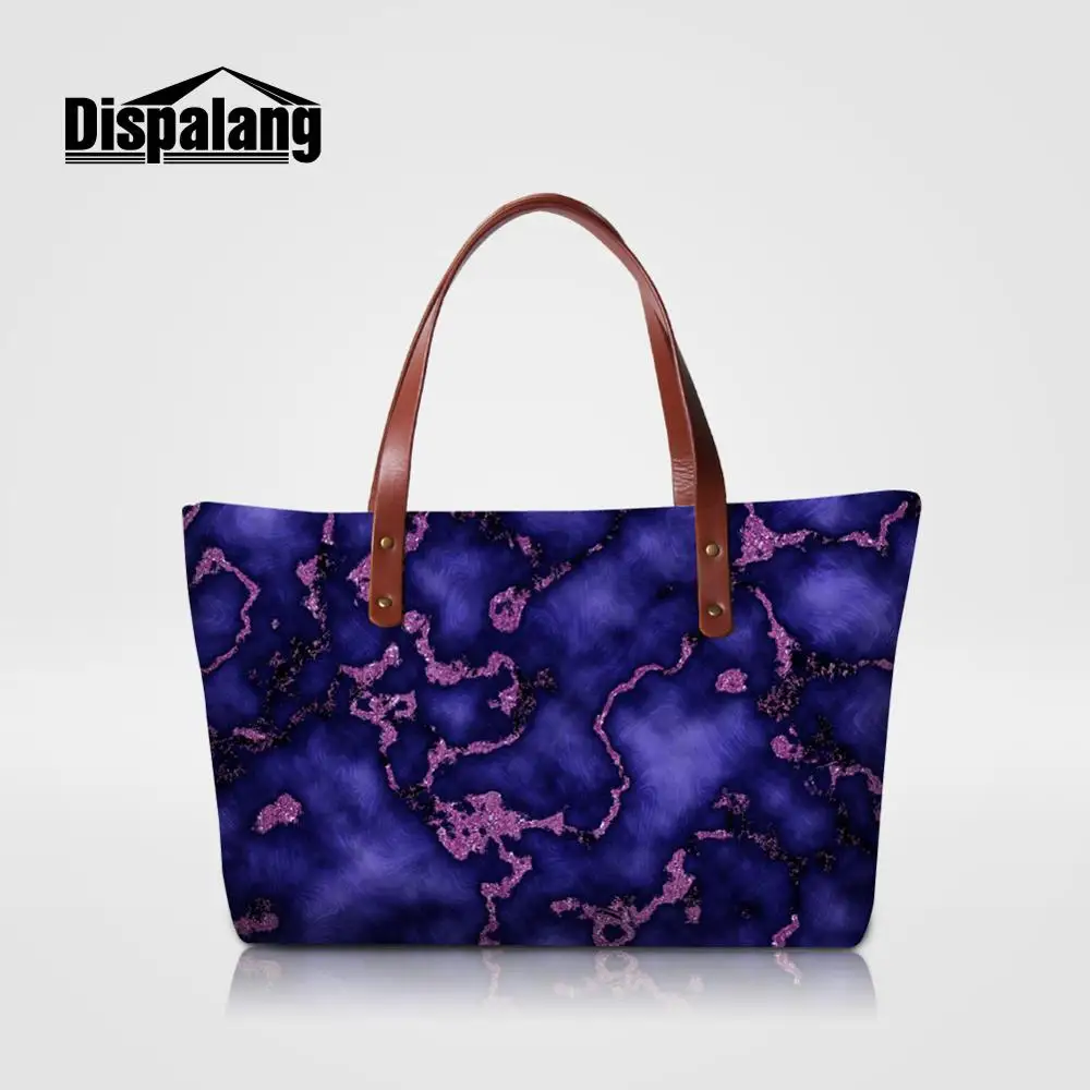 

Dispalang Neoprene Women Totes Handbag Marble Stone Pattern Top-handle Bags For Teenage Girl Casual Shoulder Bag Female Handbags