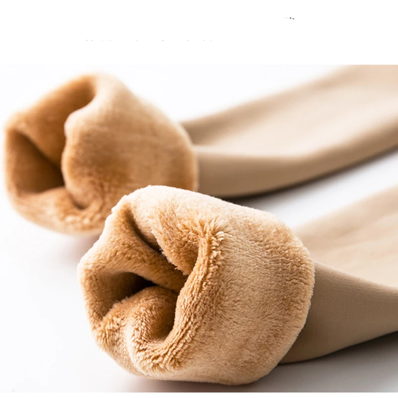 Женские зимние колготки телесного цвета размера плюс нейлон бархатных чулок xl xxl