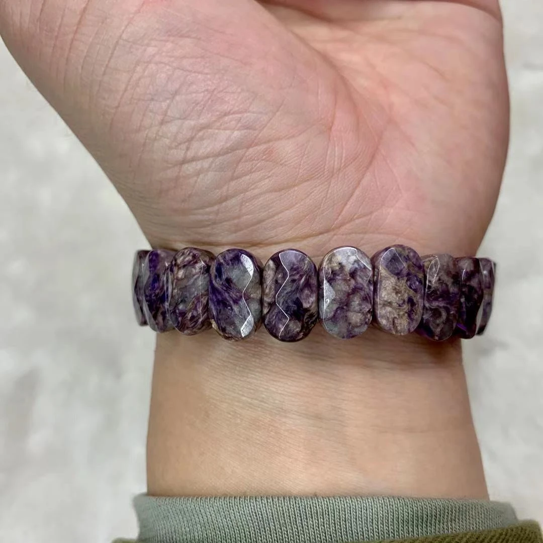 Натуральный Чароит камень бусы браслет с природными камнями сделай сам