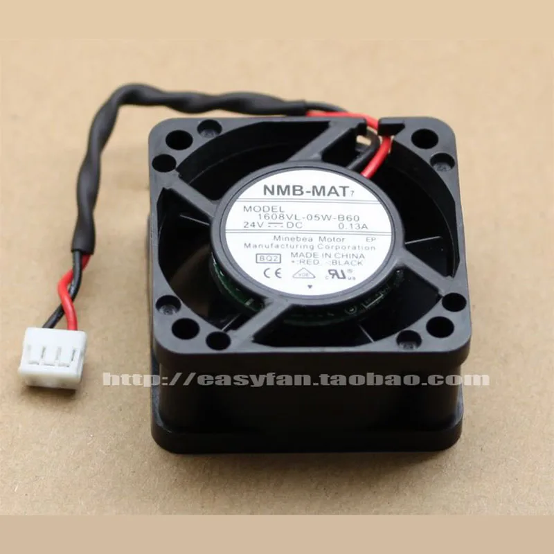 Оригинальный подлинный NMB MAT 1608VL 05W B60 24V 0.13A 4 см охлаждающий вентилятор 40 × 20 мм