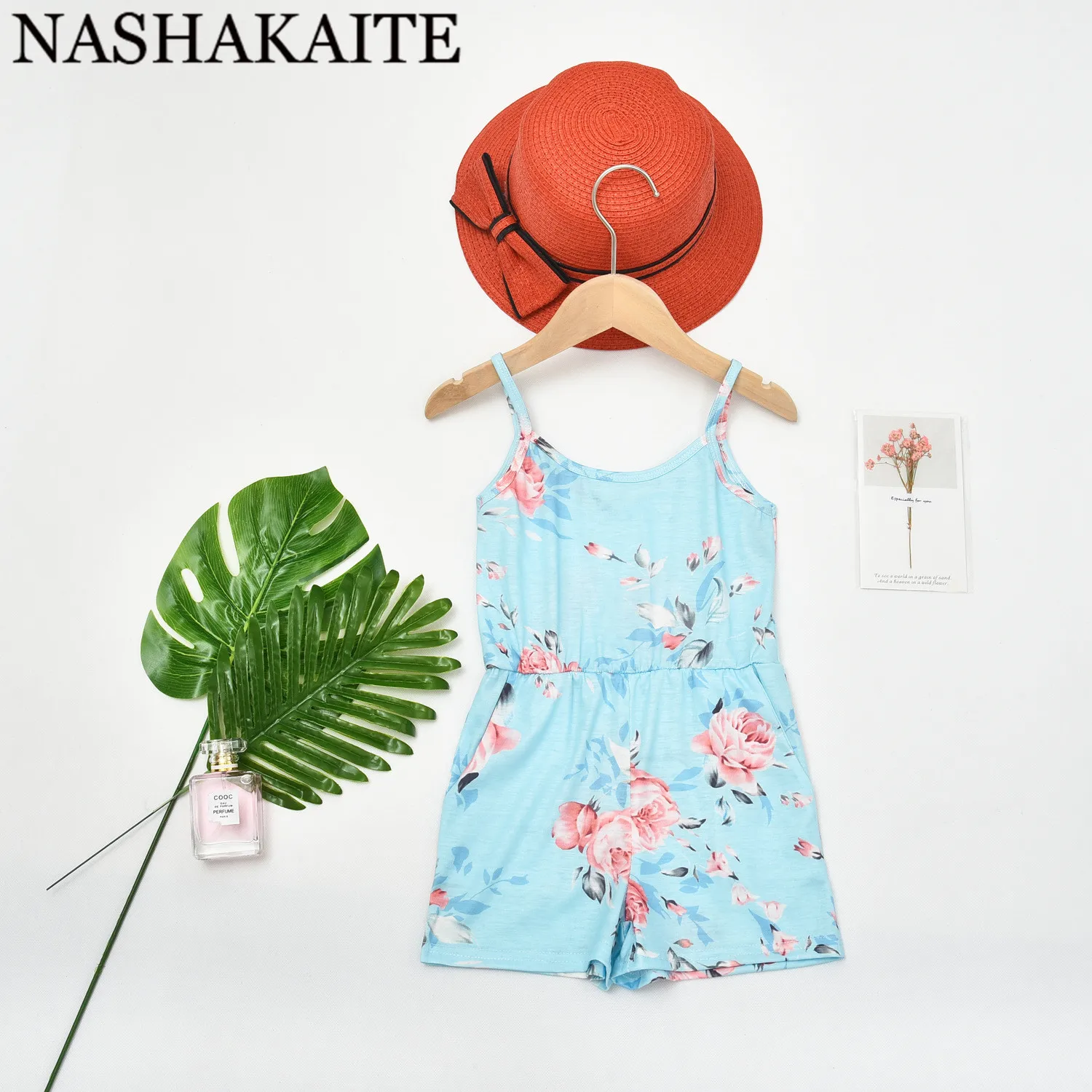 NASHAKAITE/Одежда для мамы и дочки; Комбинезоны на бретельках с принтом; Детский комбинезон; пляжные вечерние комбинезоны; одежда для мамы и меня