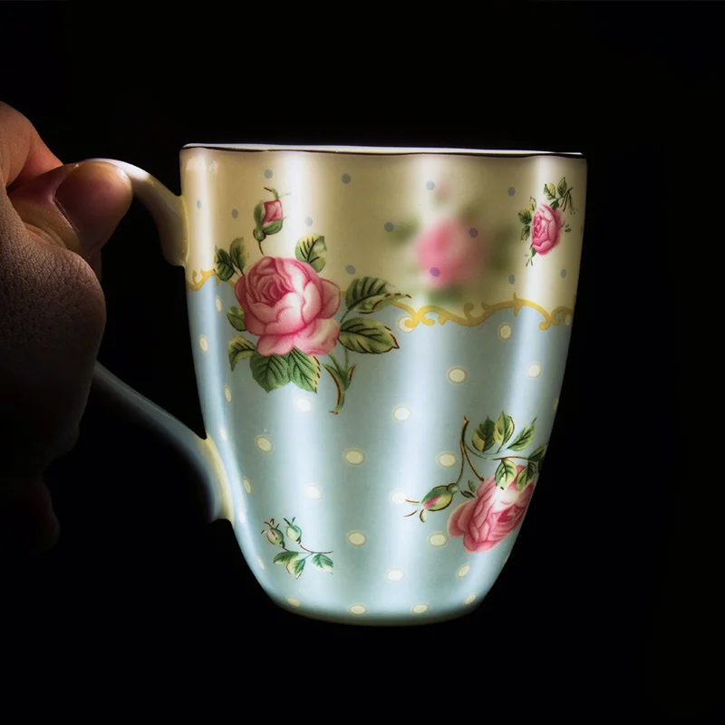 Английская роза тонкая кость Китай Волшебная кофейная кружка керамическая чашка