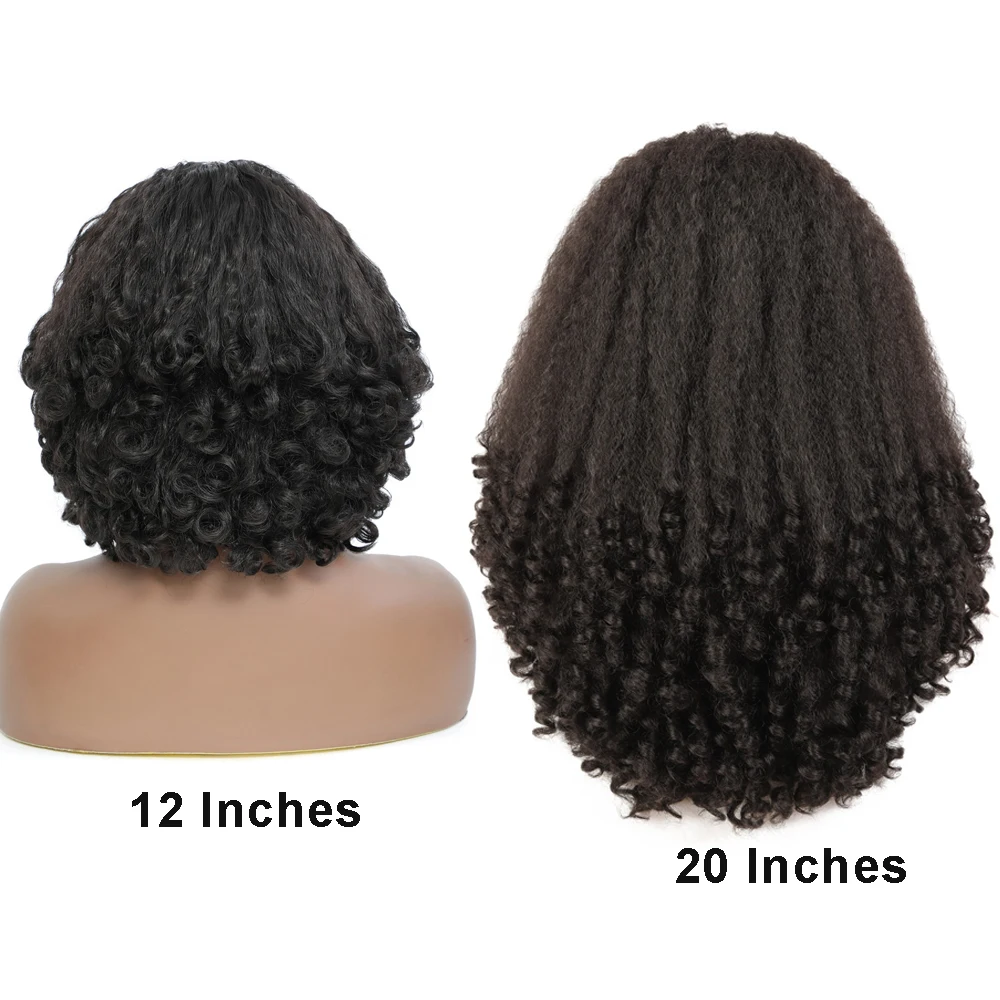 Пушистые синтетические парики с пружинными вьющимися концами женский парик из