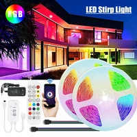 5050 waterproof 20m led strips light decoration background lamp tape flexible ribbon led diode bluetooth controller rgb string