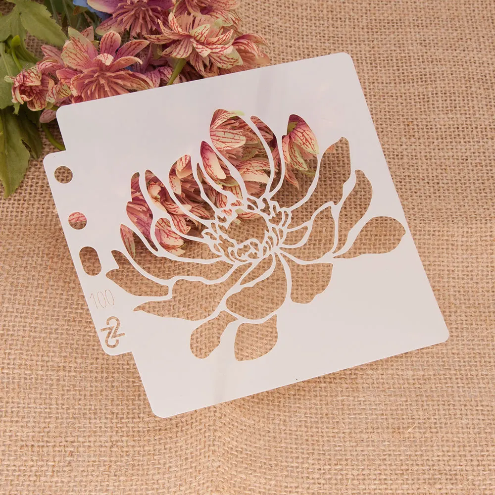 

14*13cm Big Flowers DIY Layering Stencils Wall Painting Scrapbook Coloring Embossing Album Decorative Card Template