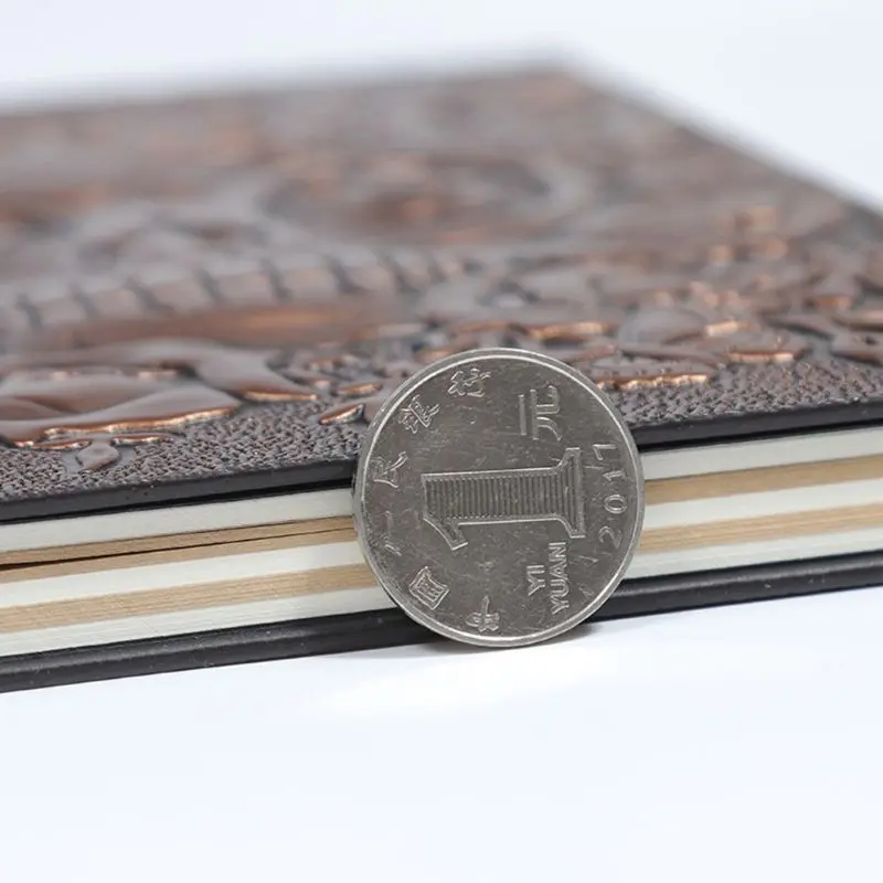 Креативный тисненый цветок черепа A5 Кожаный Блокнот-дневник блокнот дорожный