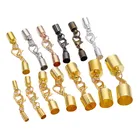 Застежки-карабины для браслетов из кожаного шнура, застежки-ведра, колокольчики, обжимные концы, коннекторы, комплектующие для изготовления ювелирных изделий, 10 шт.