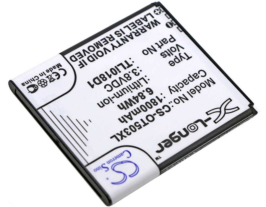 CameronSino для ALCATEL One Touch Link Y858 Pop D5 OT 5038 5038A 5038D 5038E TLi018D1 аккумулятор|Аккумуляторы