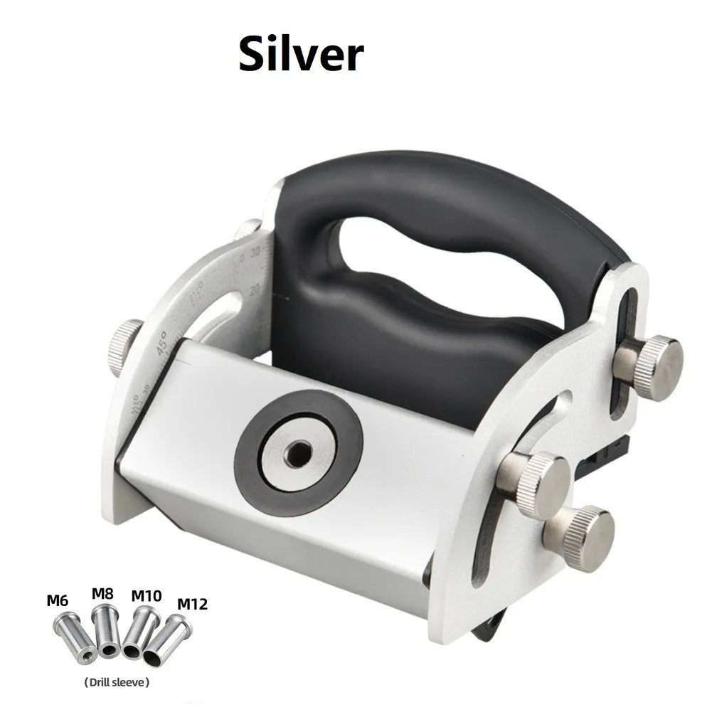 

Angle Adjustable Doweling Jig Aluminum Pocket Drill Guide Wood Punch Locator