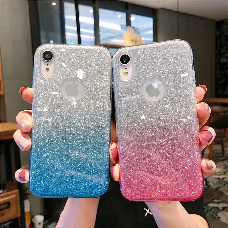 Чехол с блестками для iphone X 10 XR XS MAX 7 8 6 6S Plus 5 5s SE | Мобильные телефоны и аксессуары