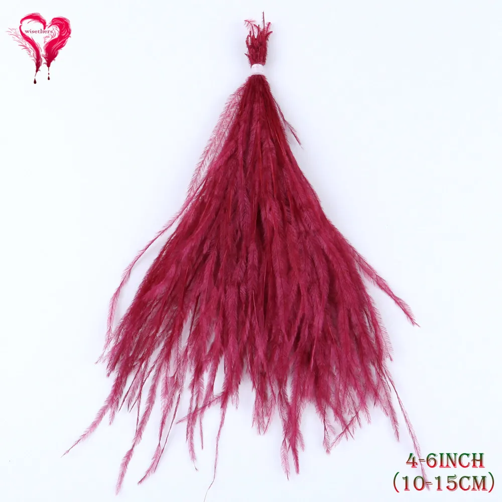 1 пачка крашения страусиных перьев кисточкой шелковое платье Одежда Аксессуары