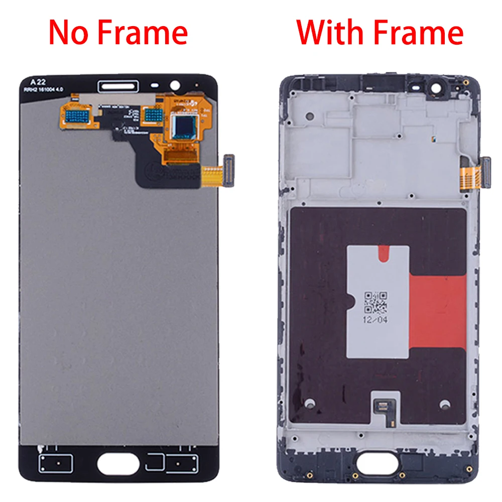 5.5'' AMOLED/OLED For Oneplus 3 3T LCD Display With Touch Screen Assembly One Plus A3000 A3010 A3003 Screen+Frame | Мобильные